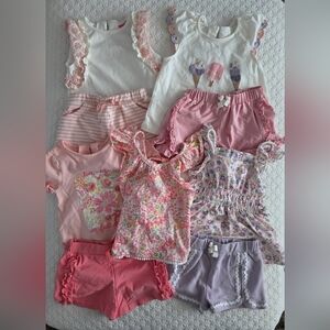 NWOT BUNDLE Isaac Mizrahi Baby Girl 9 Piece Floral & Ruffle Summer Size 18 Mo